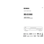 Yamaha BD-S1900 Disc Player manual cover