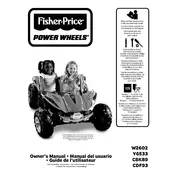 Power Wheels Mattel Dune Racer Orange CDF93 Toy manual cover