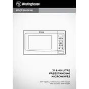 Westinghouse WMF4102BA Microwave manual cover