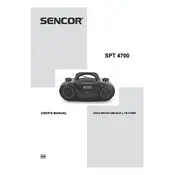 Sencor SPT 4700 Boombox manual cover