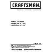 Craftsman CMCBL700D1 Blower manual cover