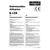 Scheppach B S25 88000902 Drill manual cover