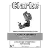 Clarke 3402077 ECSS2 Chainsaw Sharpener manual cover