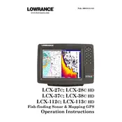 Lowrance LCX-27C Fish Finder manual cover