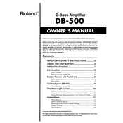 Roland DB-500 manual cover