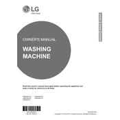 LG WM3460CV WM3460CV.ASSEUUS Washing Machine manual cover