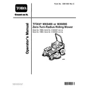 Toro Titan MX 5400 74882 Mower manual cover