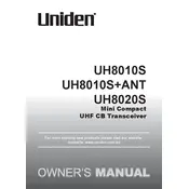 Uniden UH8010S Plus ANT Transceiver manual cover