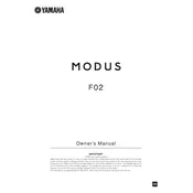 Yamaha Modus F02 Piano manual cover