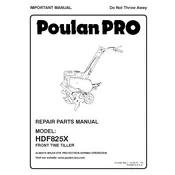 Poulan Pro HDF825X Tiller manual cover