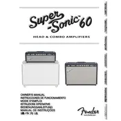 Fender Super-Sonic 60 Combo 2160500010 120V 60Hz Amplifier manual cover