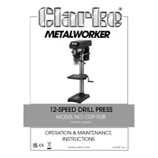 Clarke 6505522 CDP152B 12-Speed Drill Press manual cover