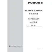 Furuno FA-40 Receiver manual cover