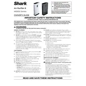 Shark HE600 Air Purifier manual cover