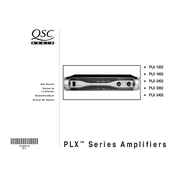 QSC PLX Series PLX 1602 manual cover