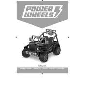 Power Wheels Mattel Jeep Wrangler Willys GNL68 Toy manual cover