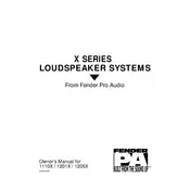 Fender 1110X 071-1100-200 Speaker manual cover