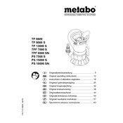 Metabo PS 7500 S Pump manual cover