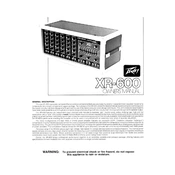 Peavey XR-600 Amplifier manual cover