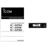 Icom IC-229A Transceiver manual cover