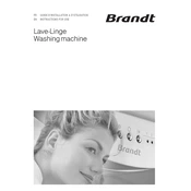 Brandt WT08825F Washing Machine manual cover