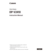 Canon DP-V2410 manual cover