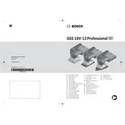 Bosch GSS 18V-13 Sander manual cover