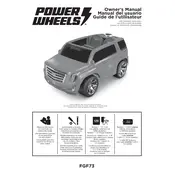 Power Wheels Mattel Barbie Cadillac Escalade FGF73 Toy manual cover