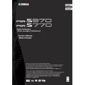 Yamaha PSR-S770 Keyboard