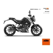 KTM Duke 200 2021 Motorcycle manual cover