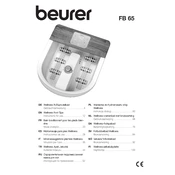 Beurer FB 65 Foot Spa manual cover