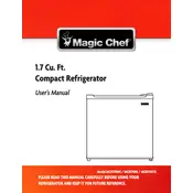 Magic Chef MCR170BE Refrigerator manual cover