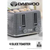 Daewoo 4 Slice Toaster SDA1865 Toaster manual cover