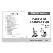 Kubota U48-4 Excavator manual cover