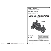 McCulloch MC30 manual cover