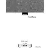 Rotel RDV-1045 DVD Player manual cover