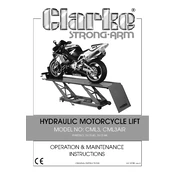 Clarke 7610143 CML3 Hydraulic Motorcycle Lift manual cover