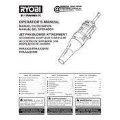 Ryobi RYAXA22 Blower manual cover