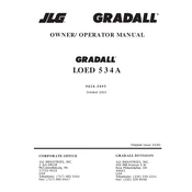 Gradall Loed 534A Forklift manual cover