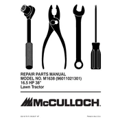 McCulloch M1638 manual cover