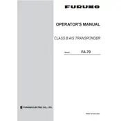 Furuno FA-70 Transponder manual cover