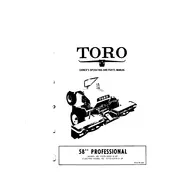 Toro 58-inch Professional 03100 Mower manual cover