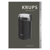 Krups F20342DI Coffee Grinder manual cover