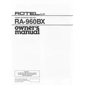 Rotel RA-960BX Amplifier manual cover