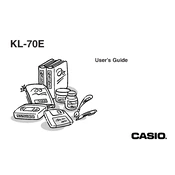 Casio KL-70E Label Printer manual cover