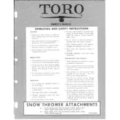 Toro 32-inch 66CTM Snow Thrower manual cover