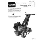 Toro 5 HP 58150 Tiller manual cover