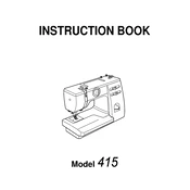 Janome 415 manual cover