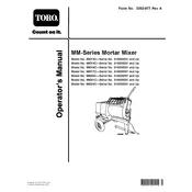 Toro MM-655H-P 68014C Mixer manual cover