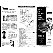 Coleman Tourist Camp Stove 421 manual cover